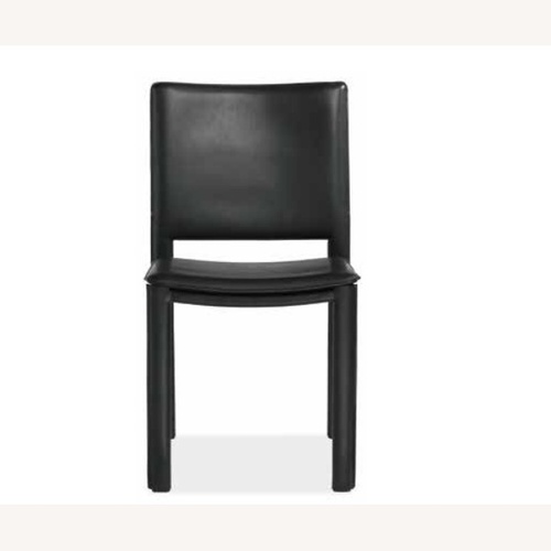 Used Room & Board Madrid Black Leather Dining Chairs for sale on AptDeco