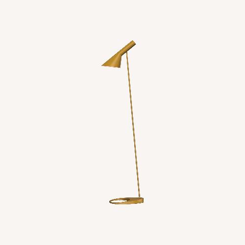 Used Arne Jacobsen Yellow Metal Floor Lamp for sale on AptDeco