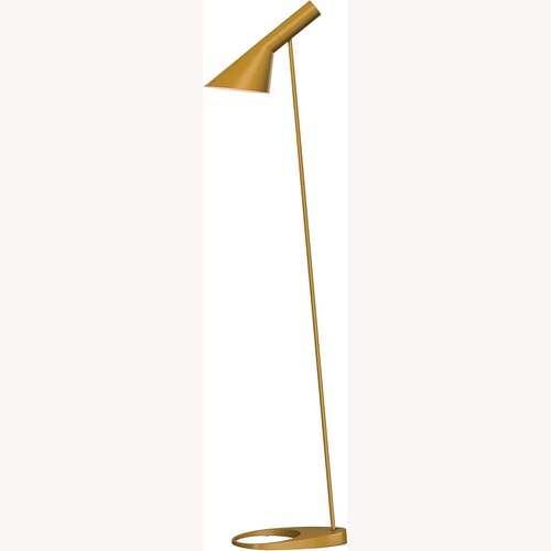 Used Arne Jacobsen Yellow Metal Floor Lamp for sale on AptDeco