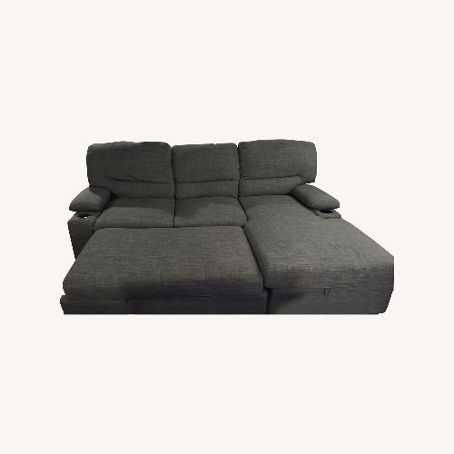 Used Gray Fabric Sectional with Chaise for sale on AptDeco