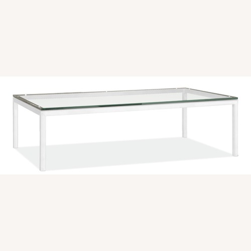 Used Room & Board Parsons Glass Coffee Table for sale on AptDeco