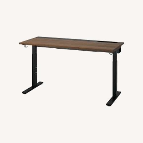 Used IKEA Mittzon Dark Brown Wood Veneer Desk for sale on AptDeco