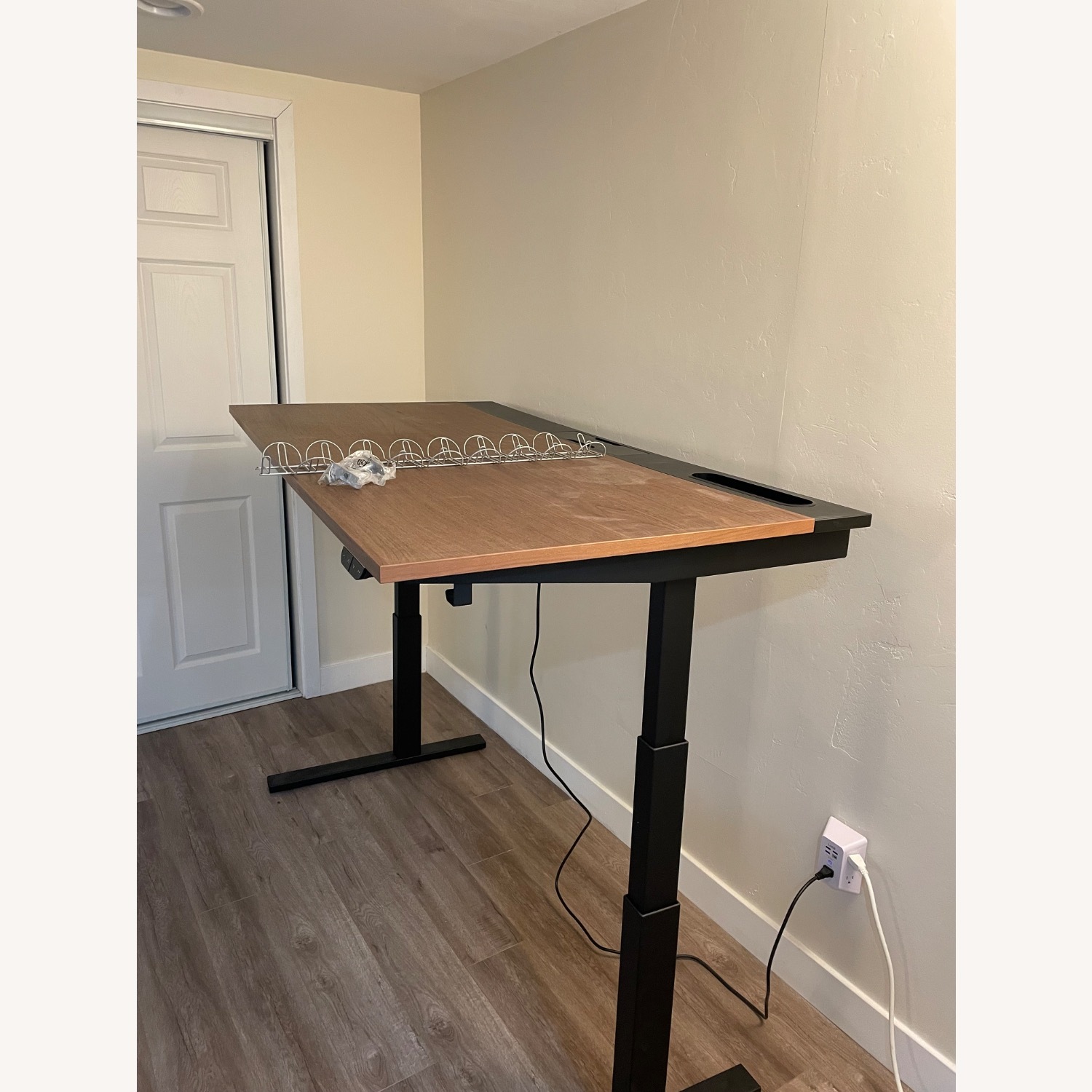 IKEA Mittzon Dark Brown Wood Veneer Desk - image-2