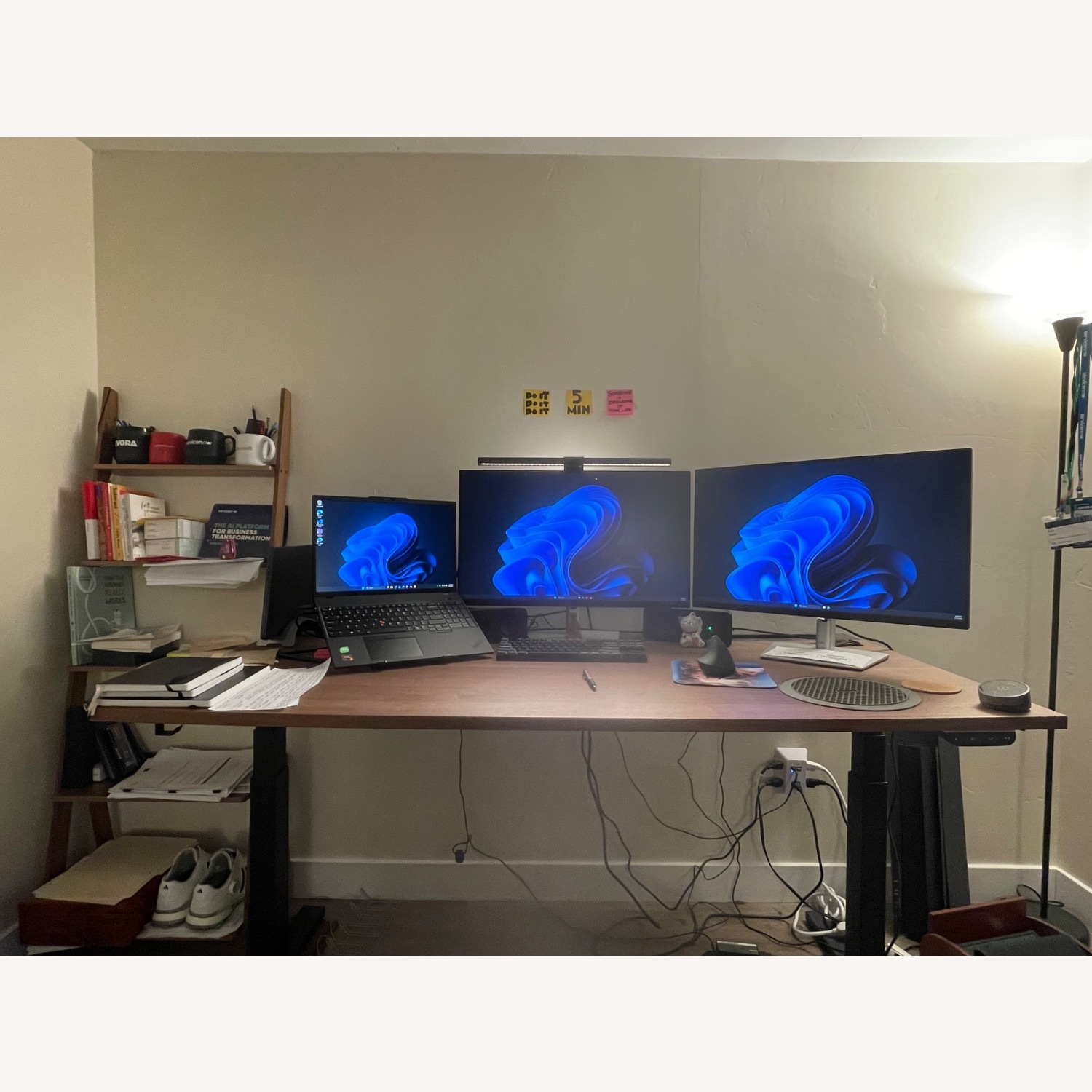 IKEA Mittzon Dark Brown Wood Veneer Desk - image-5