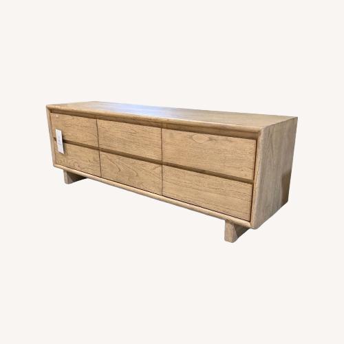 Used Low-Profile Wood 6-Drawer Media Console for sale on AptDeco