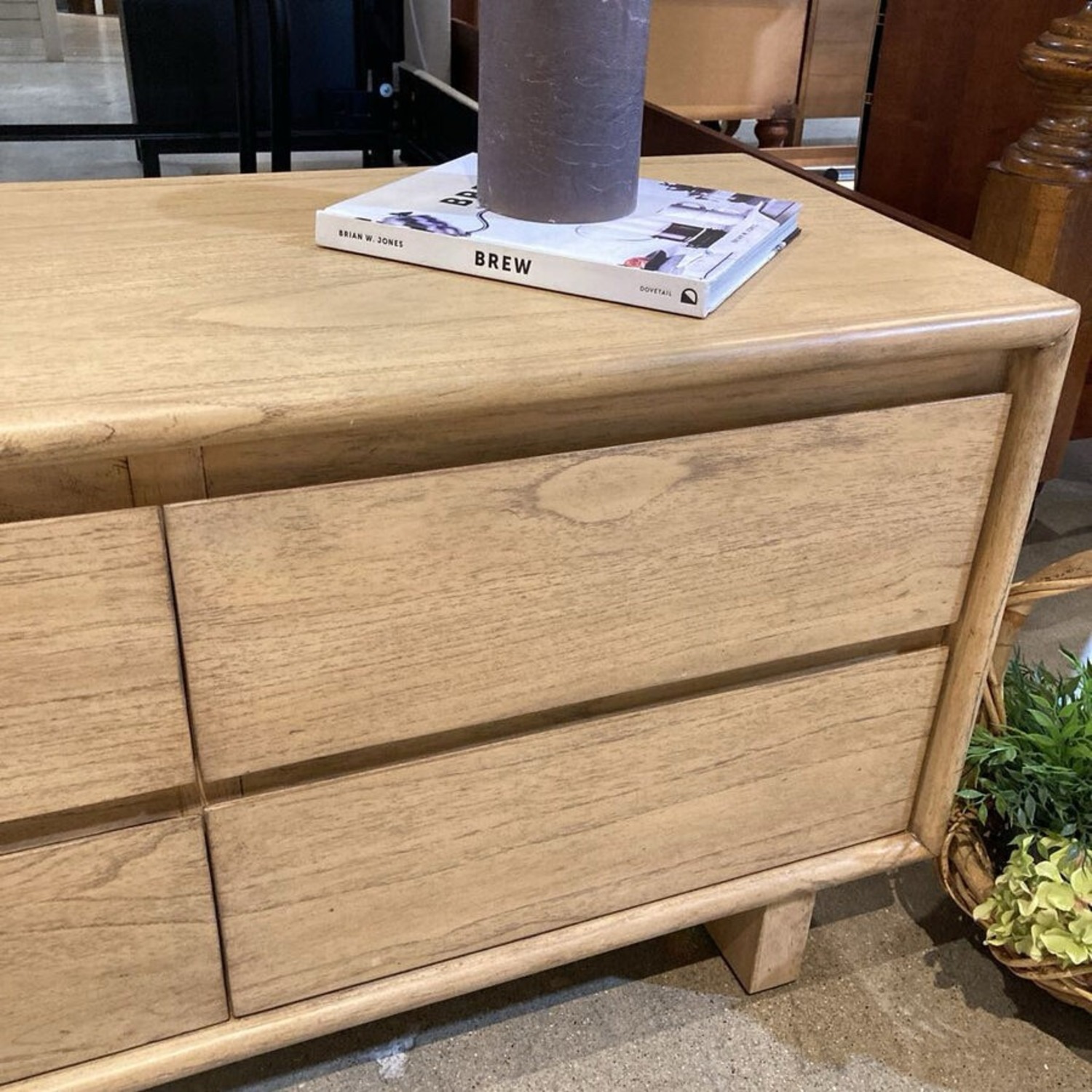 Low-Profile Wood 6-Drawer Media Console - image-3