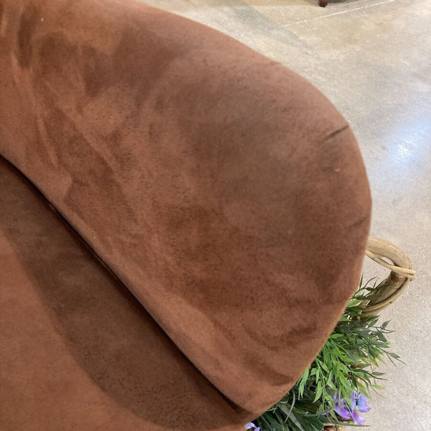 Contemporary Microfiber Wingback Club Chair Brown - image-5