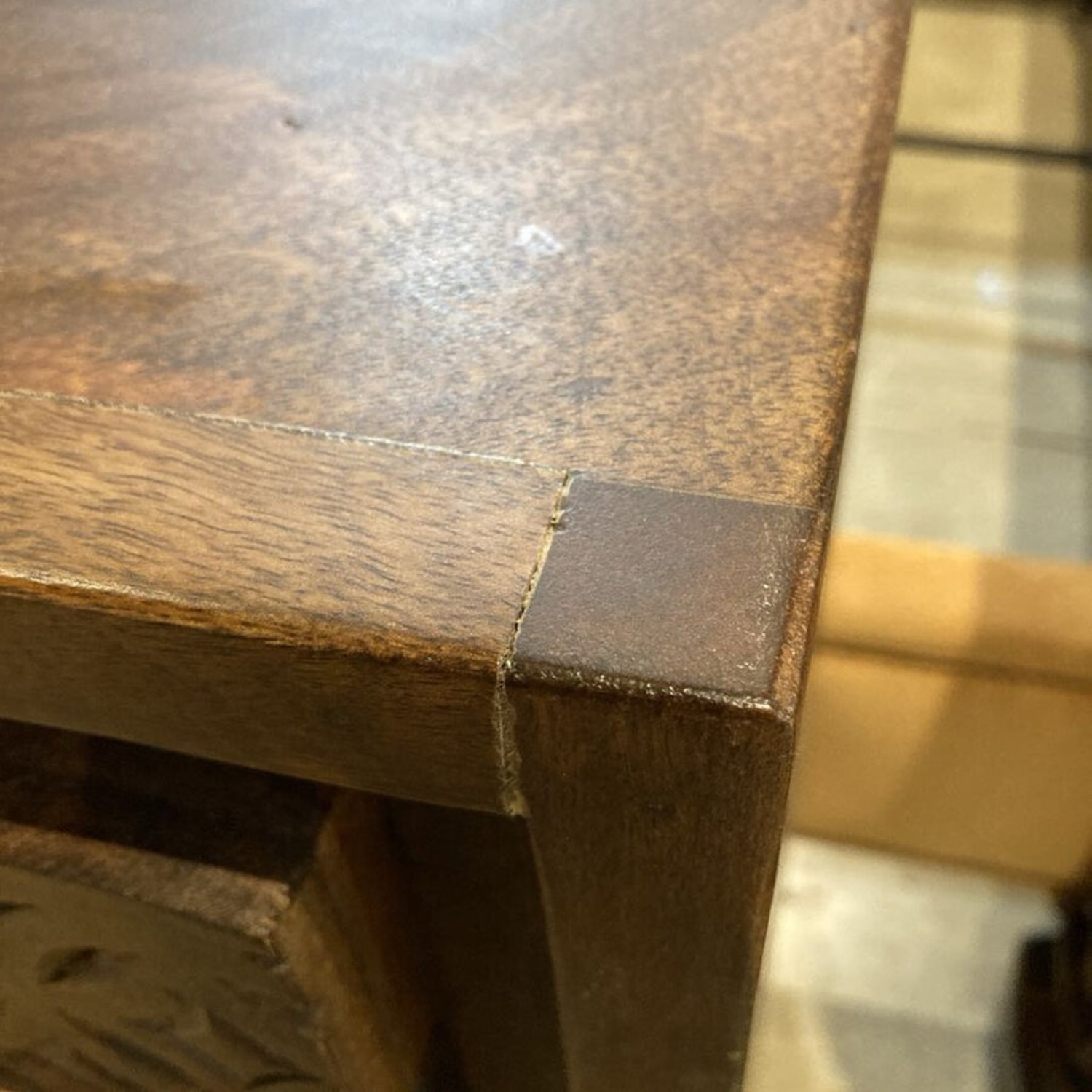 MCM Brutalist Carved Wood Four-Door Buffet - image-8