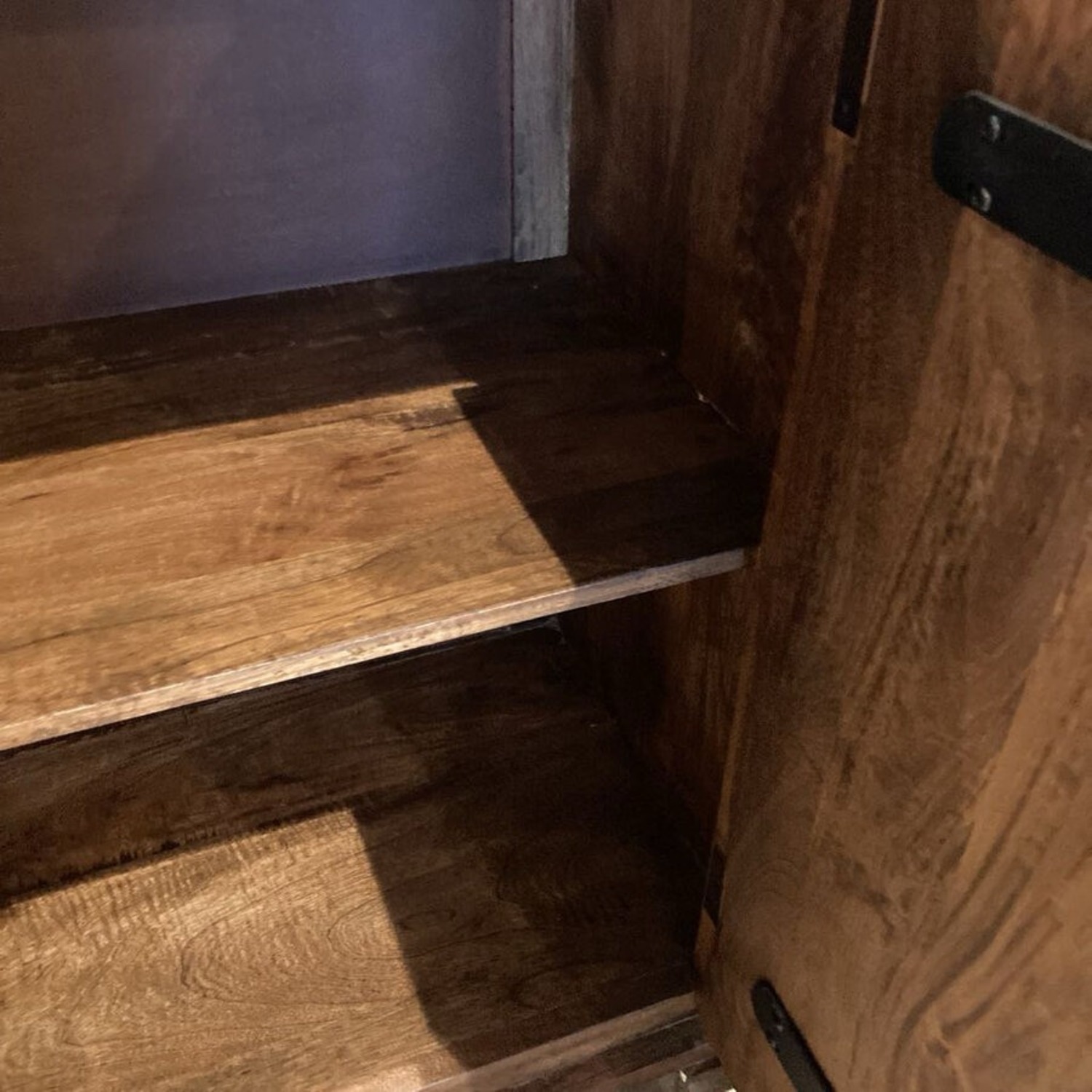 MCM Brutalist Carved Wood Four-Door Buffet - image-7