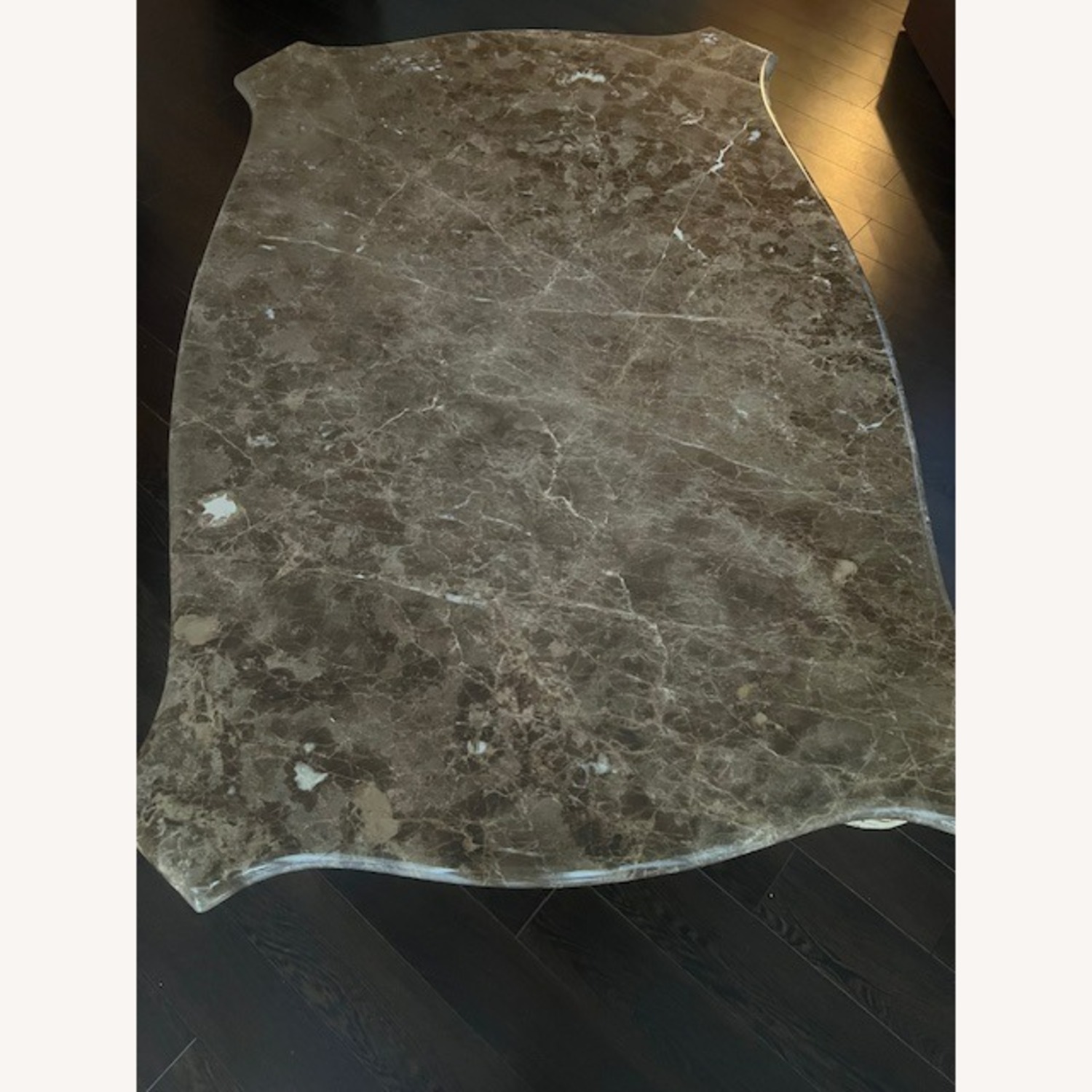 Henredon Marble Coffee Table  Wood Base  - image-2