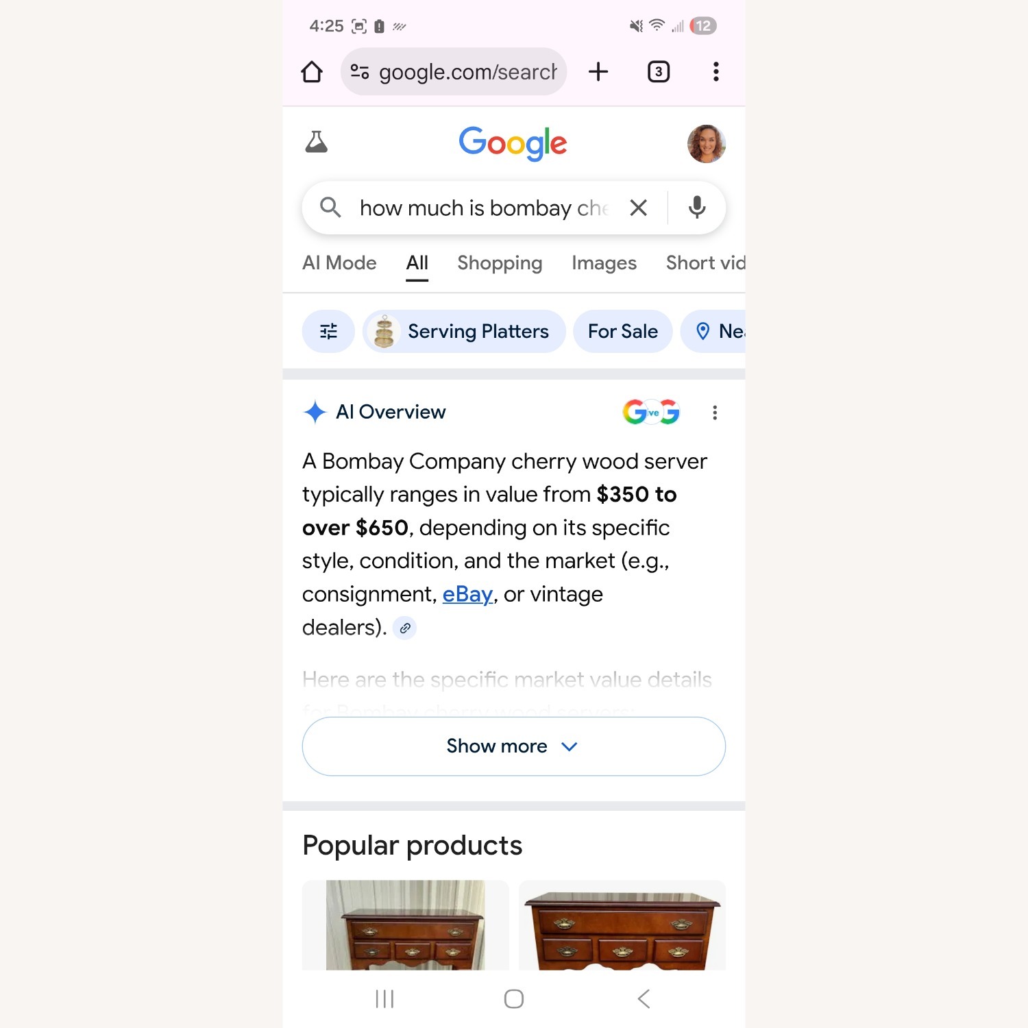 The Bombay Company Dark Brown Wood Side Table - image-4