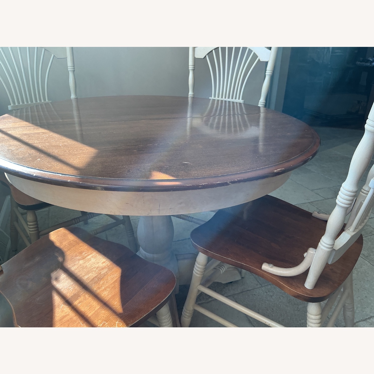 Light Brown Wood Dining Table - image-2