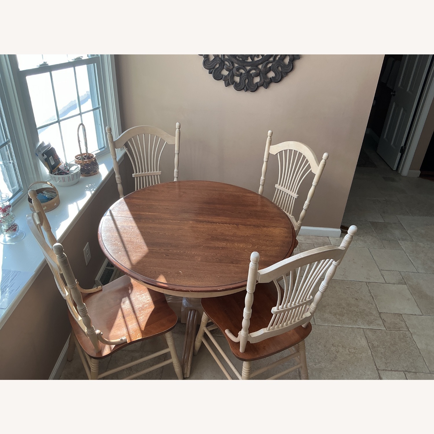 Light Brown Wood Dining Table - image-1