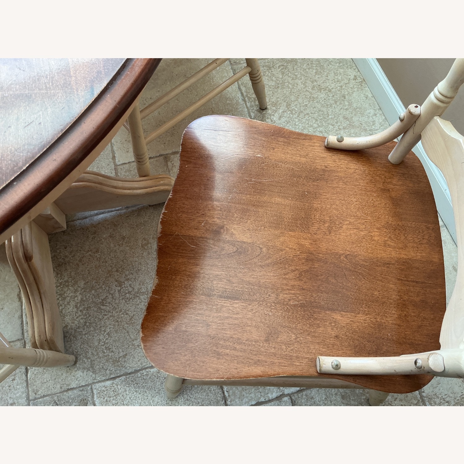 Light Brown Wood Dining Table - image-4