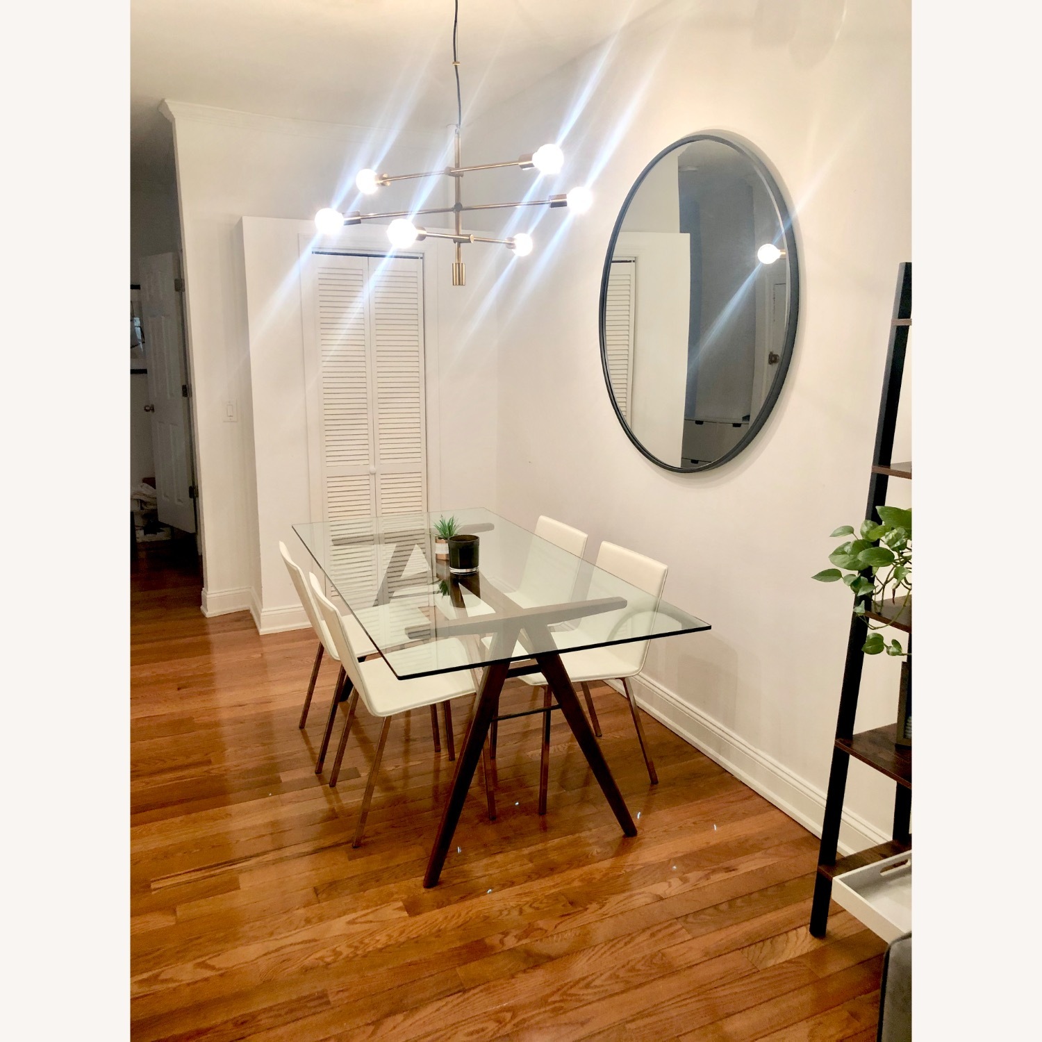 West Elm Black Metal Frame Round Wall Mirror - image-3