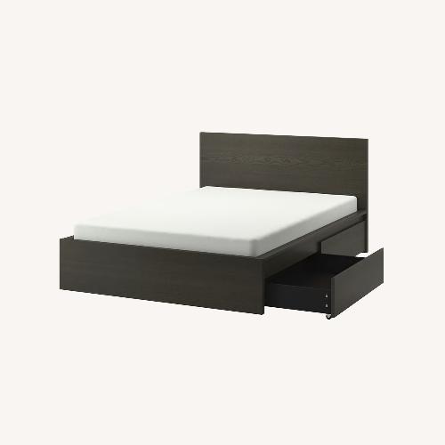 Used IKEA Malm Black Full Bed W 2 Storage Drawers for sale on AptDeco