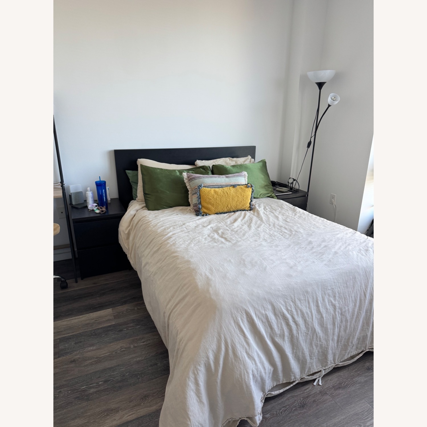 IKEA Malm Black Full Bed W 2 Storage Drawers - image-1