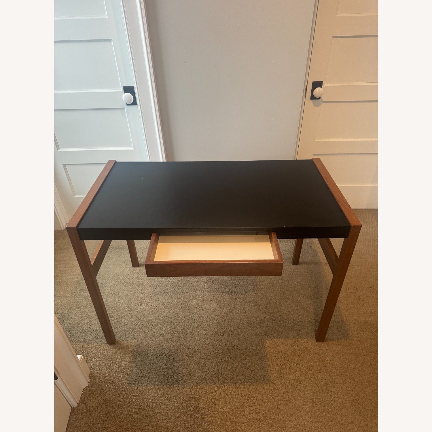 Design Within Reach Risom Dark Brown Wood Desk - image-3