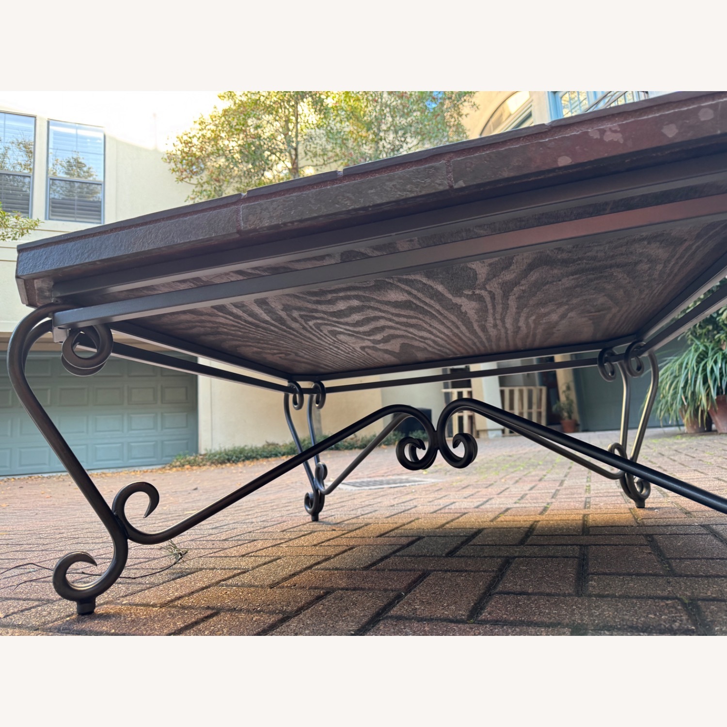 Stone and Metal Coffee Table - image-4