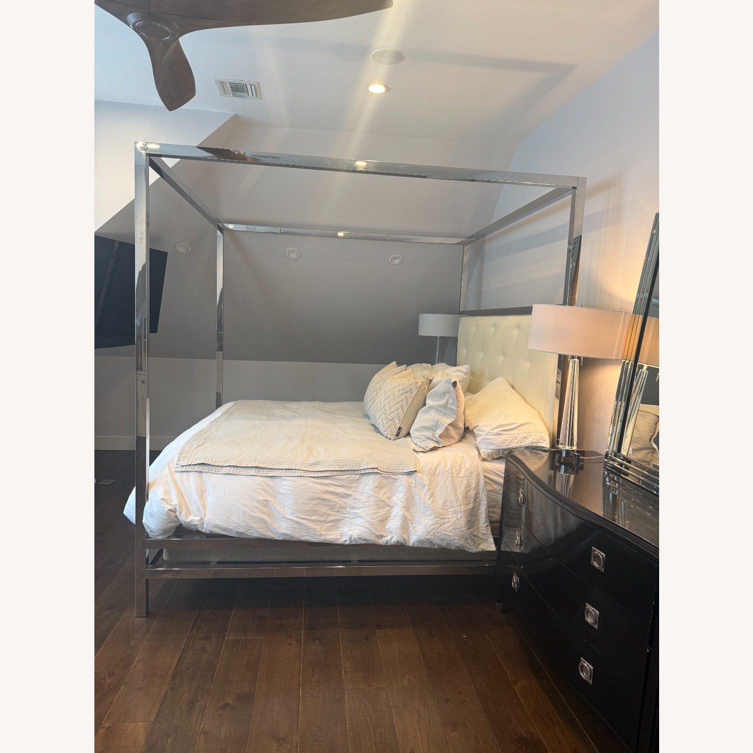 Bernhardt Safavieh White Stainless Steel King Bed - image-2