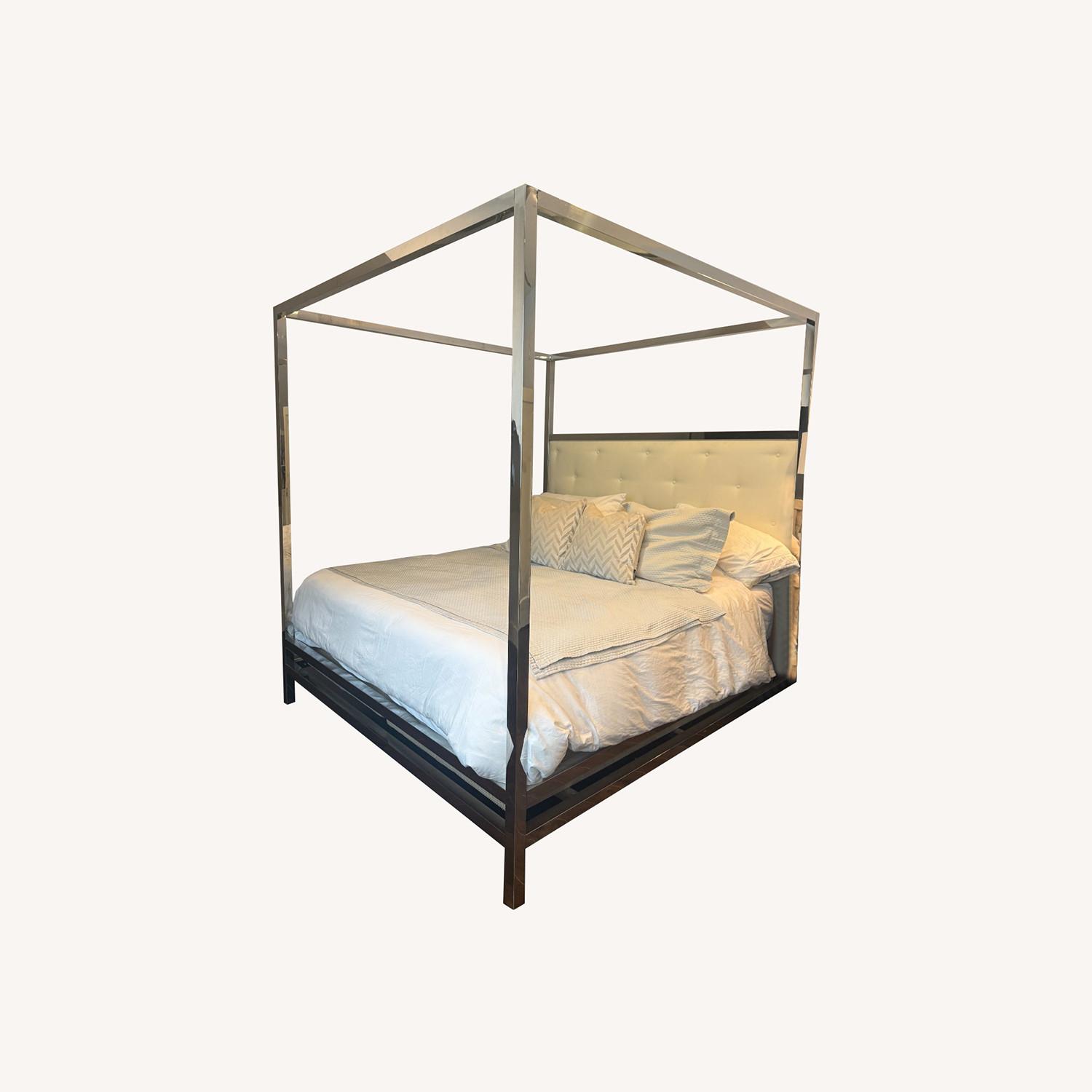 Bernhardt Safavieh White Stainless Steel King Bed - image-0