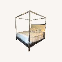 Bernhardt Safavieh White Stainless Steel King Bed