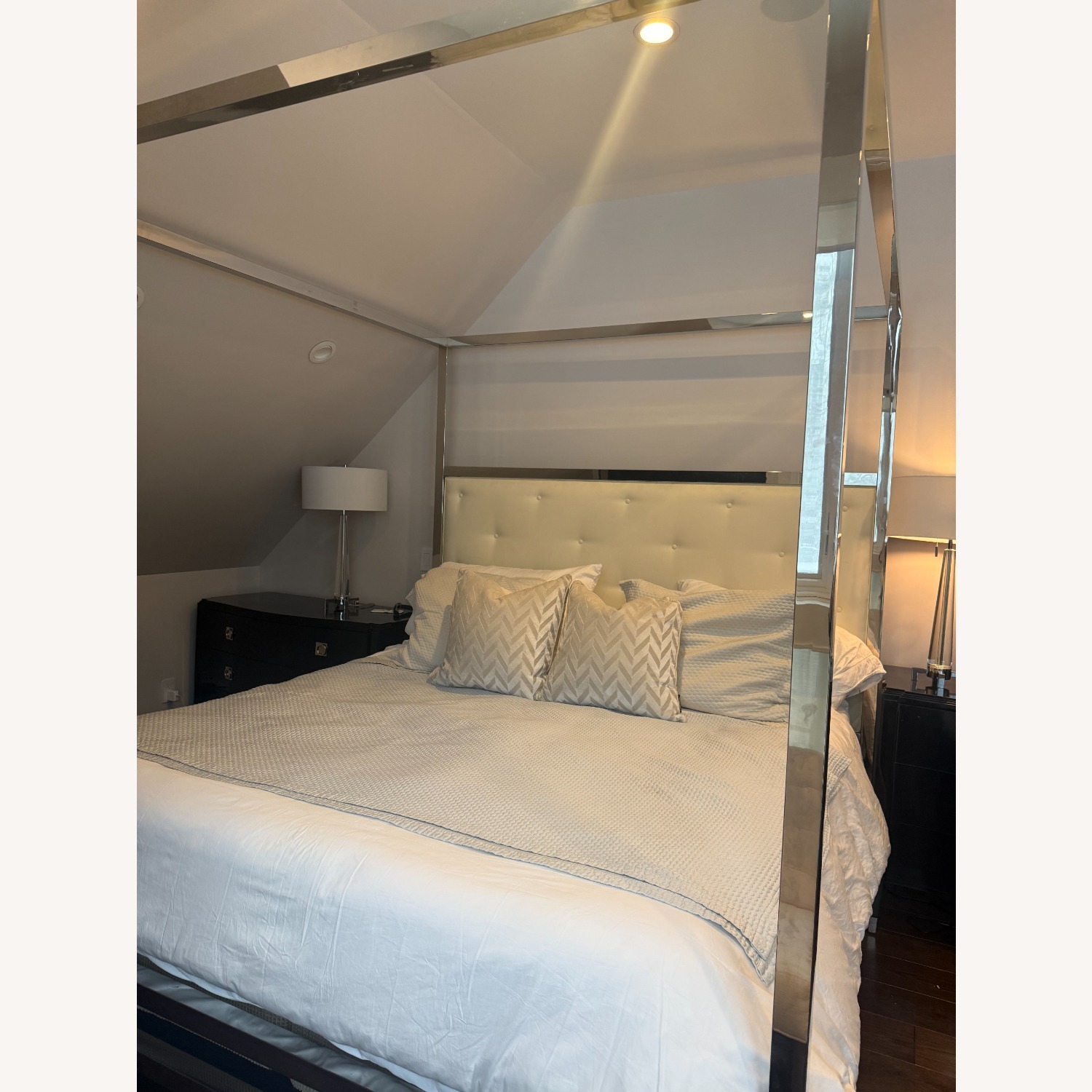 Bernhardt Safavieh White Stainless Steel King Bed - image-3