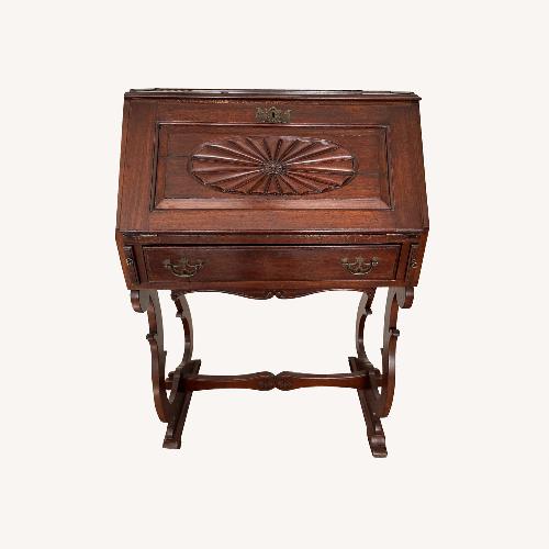 Used Vintage/Antique Dark Brown Wood Desk for sale on AptDeco