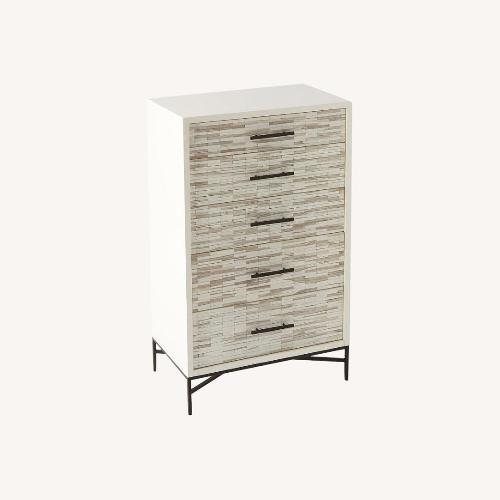 Used West Elm Wood Tiled 5-Drawer Dresser for sale on AptDeco