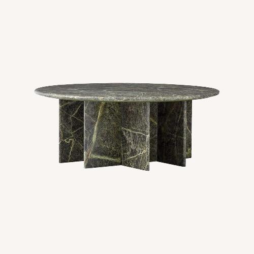 Used CB2 Green Marble Coffee Table for sale on AptDeco