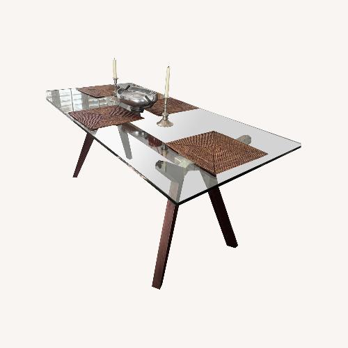Used LuxeDecor Glass Dining Table for sale on AptDeco