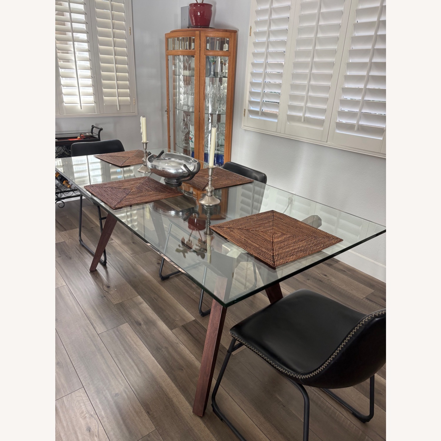 LuxeDecor Glass Dining Table - image-1