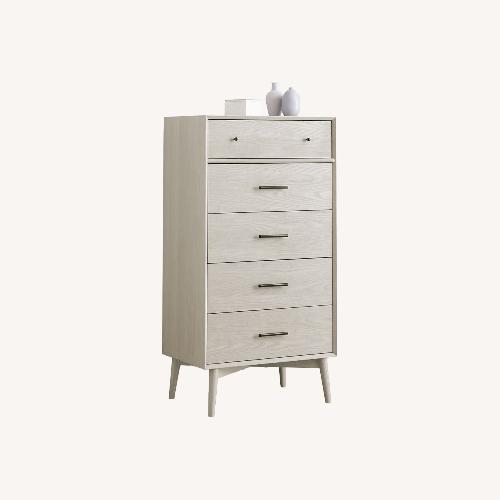 Used West Elm Mid Century Light Gray Wood Dresser for sale on AptDeco