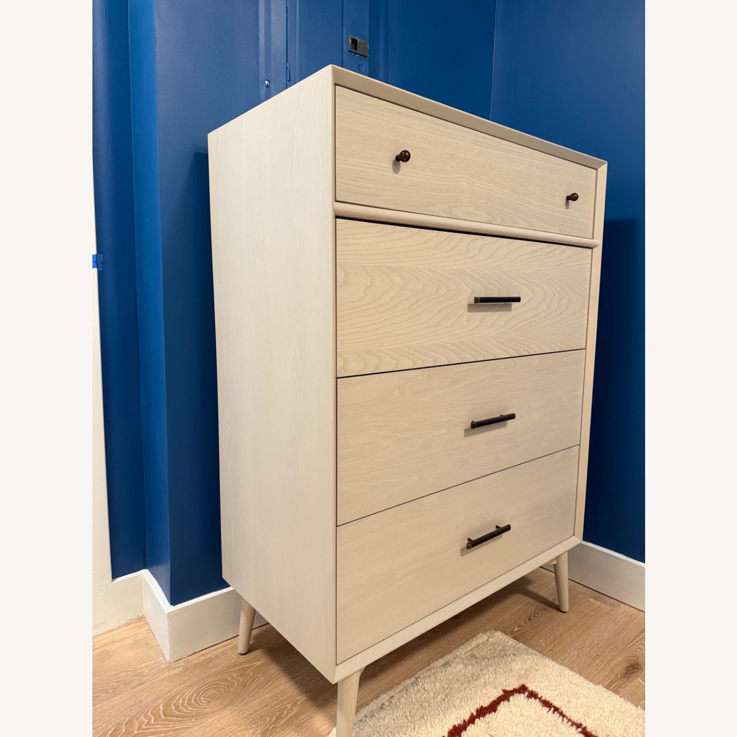 West Elm Mid Century Light Gray Wood Dresser - image-1