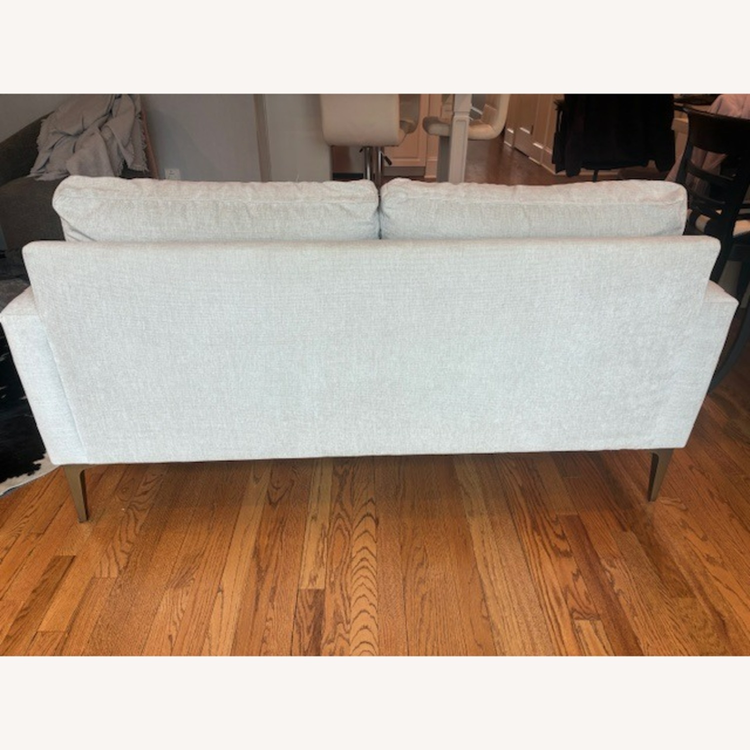 West Elm Andes Light Gray Velvet 2 Seater Sofa - image-2