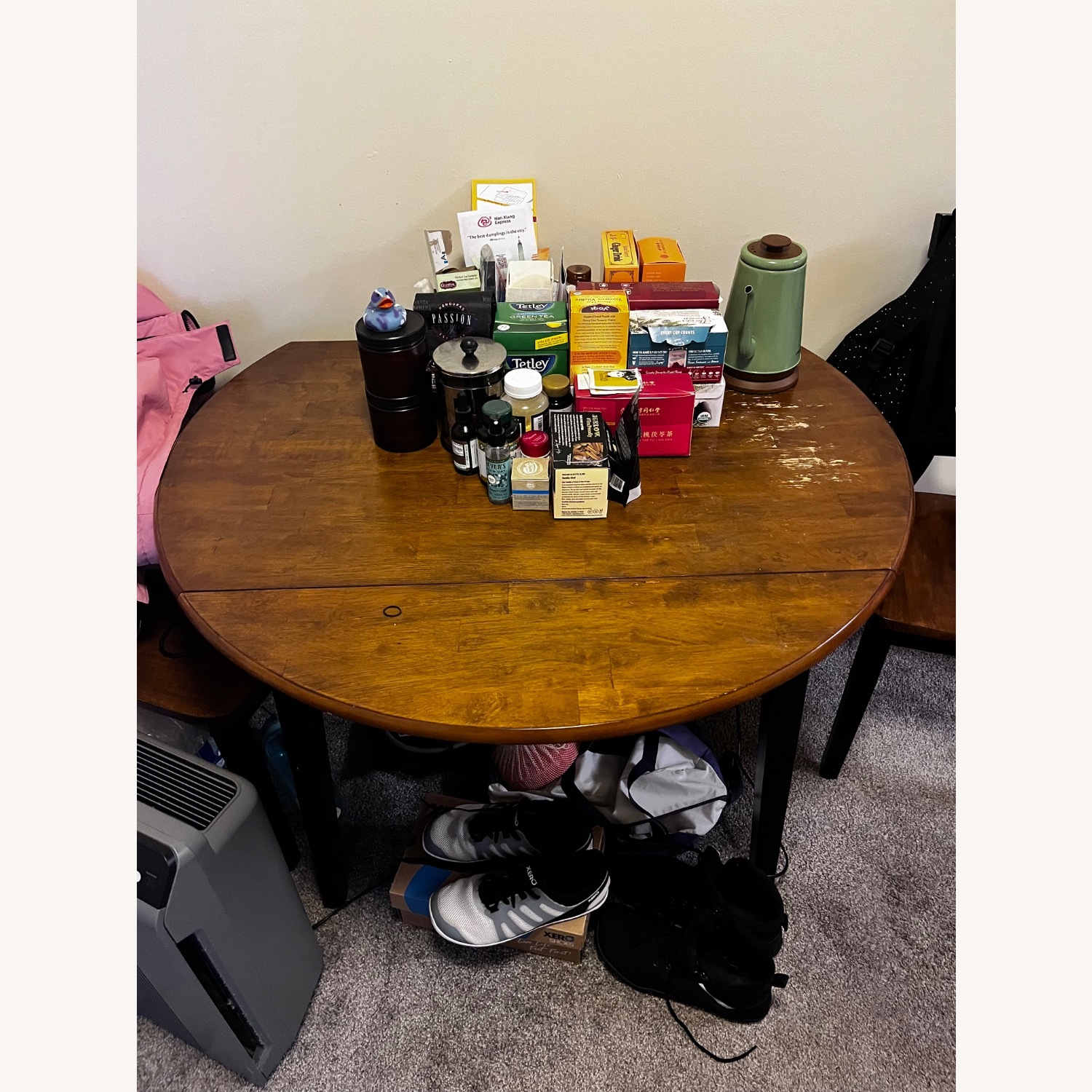 Light Brown Wood Dining Table - image-0