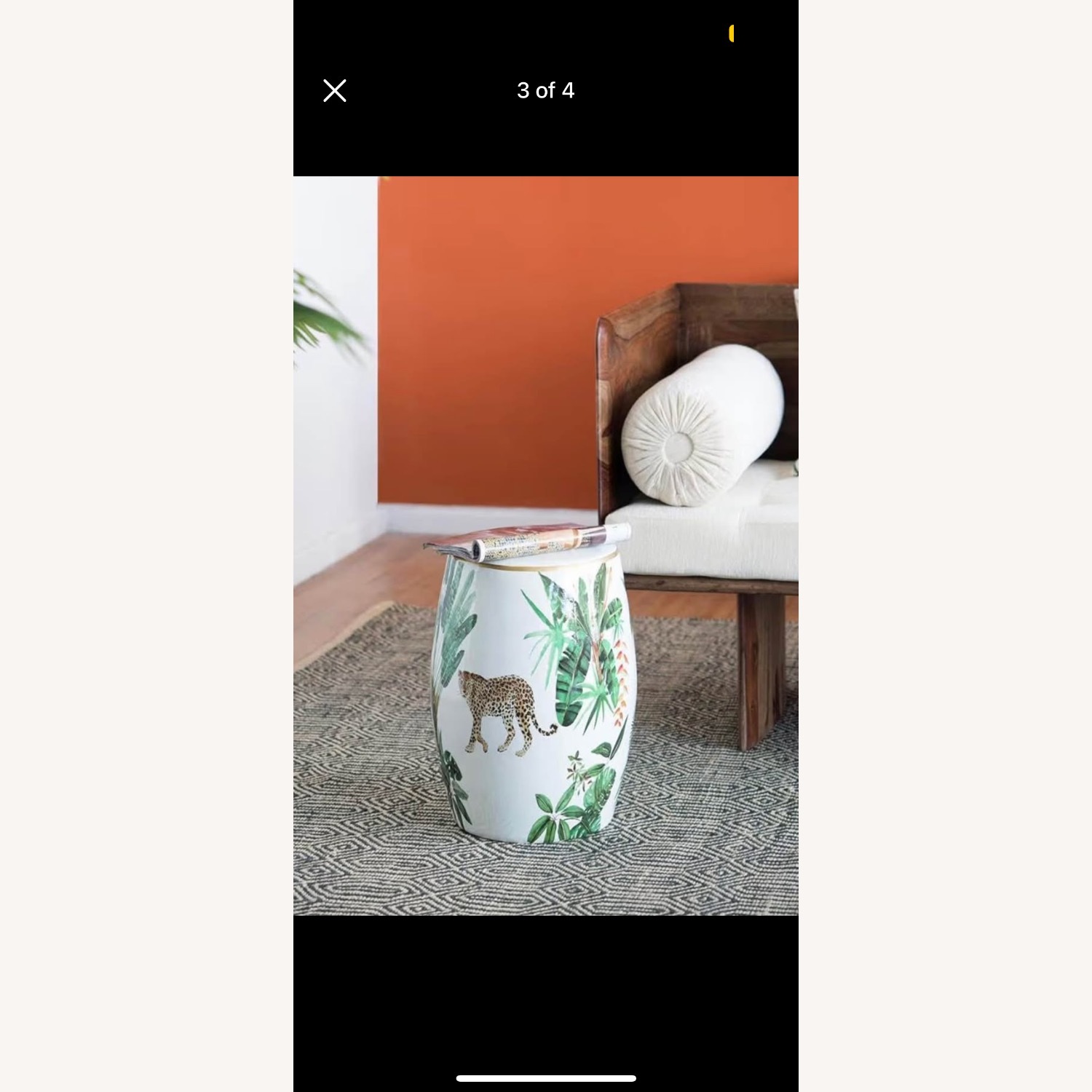 Tropical Feline Ceramic Stool/Table - image-3
