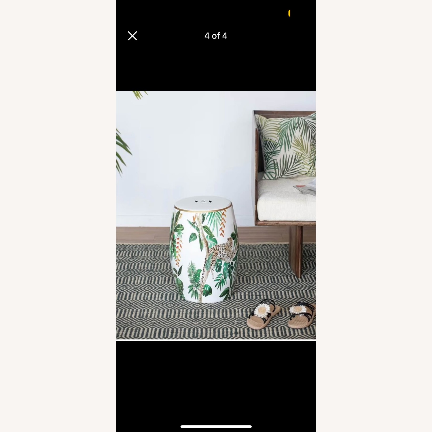 Tropical Feline Ceramic Stool/Table - image-2