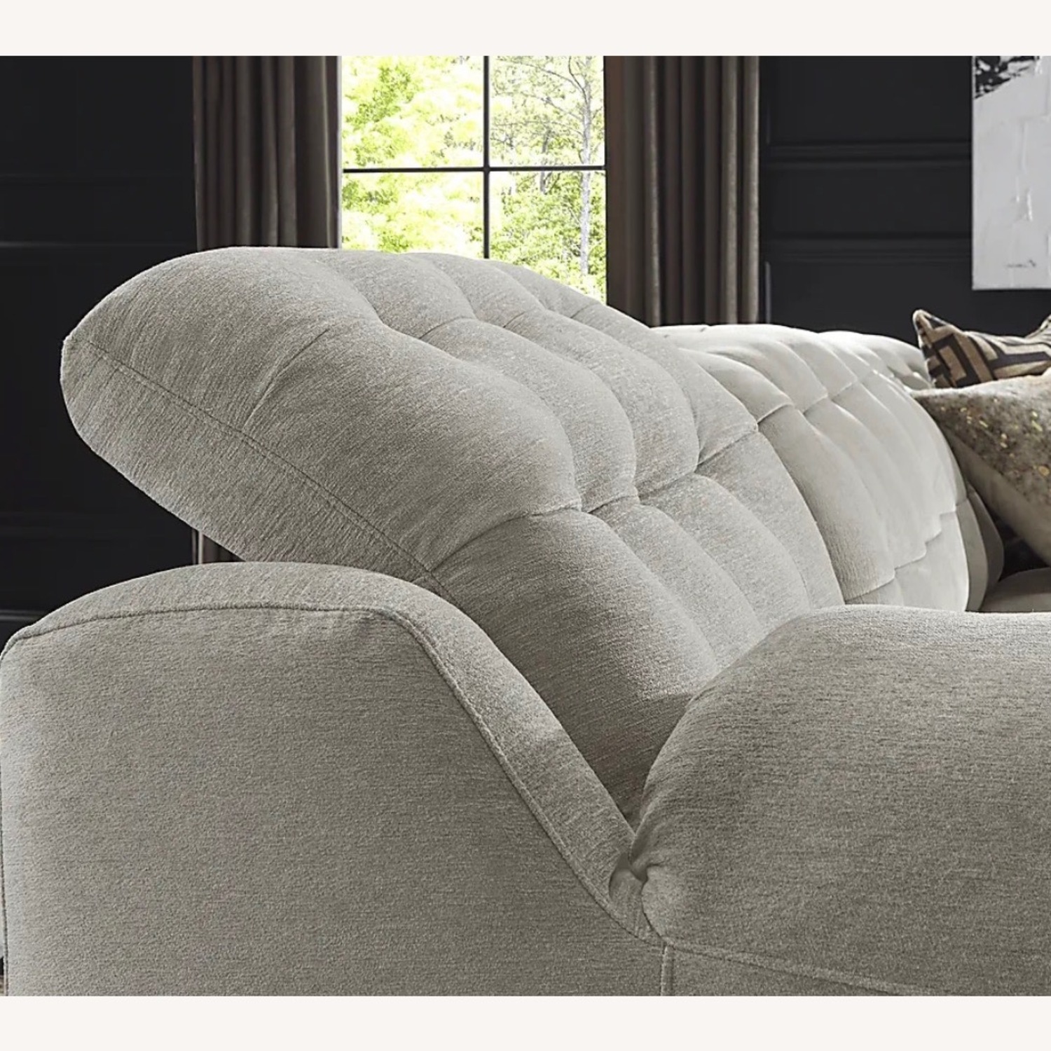 Rooms To Go Light Gray Fabric 3+ Piece Sectional - image-1