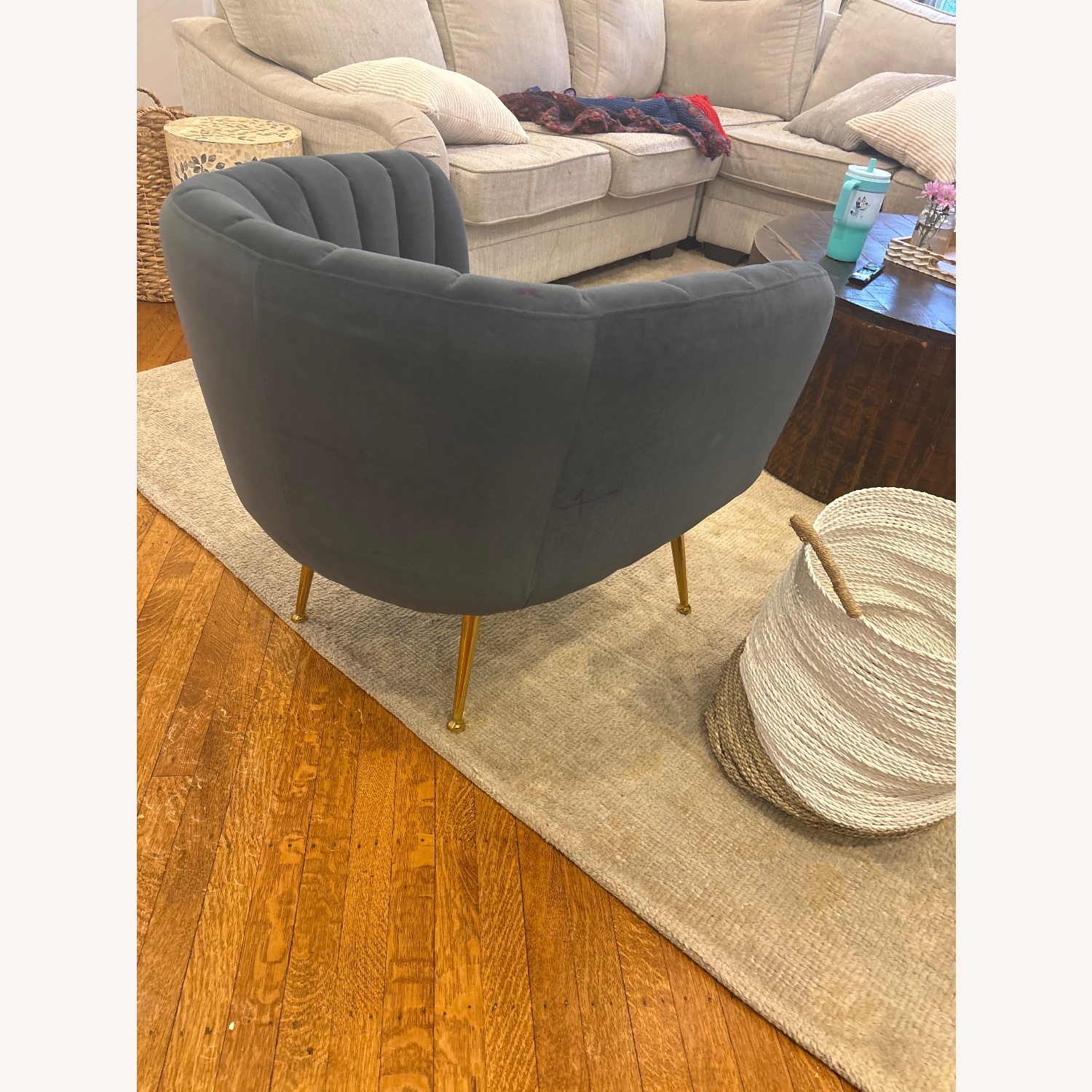 Blue Velvet Accent Chairs - image-2