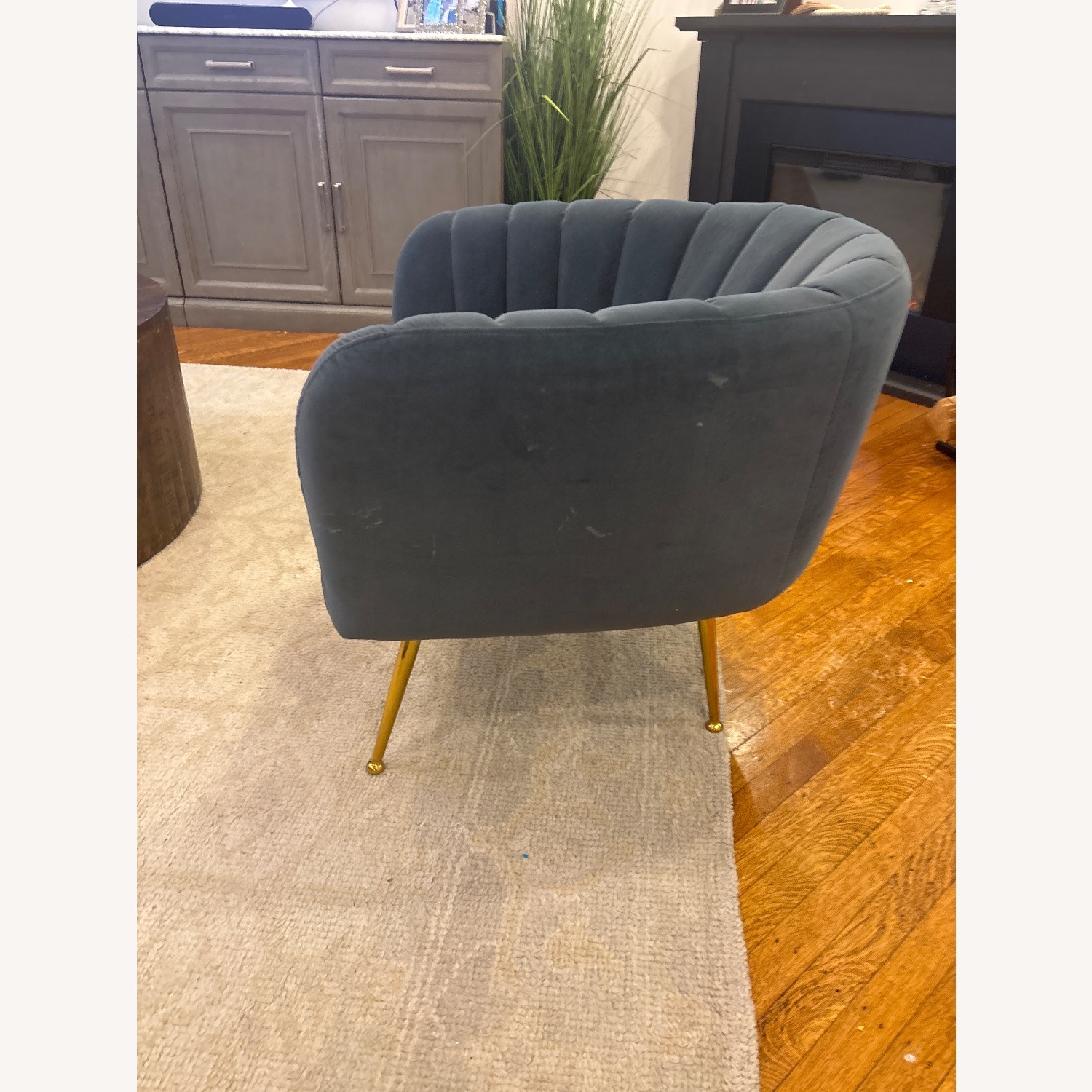 Blue Velvet Accent Chairs - image-1