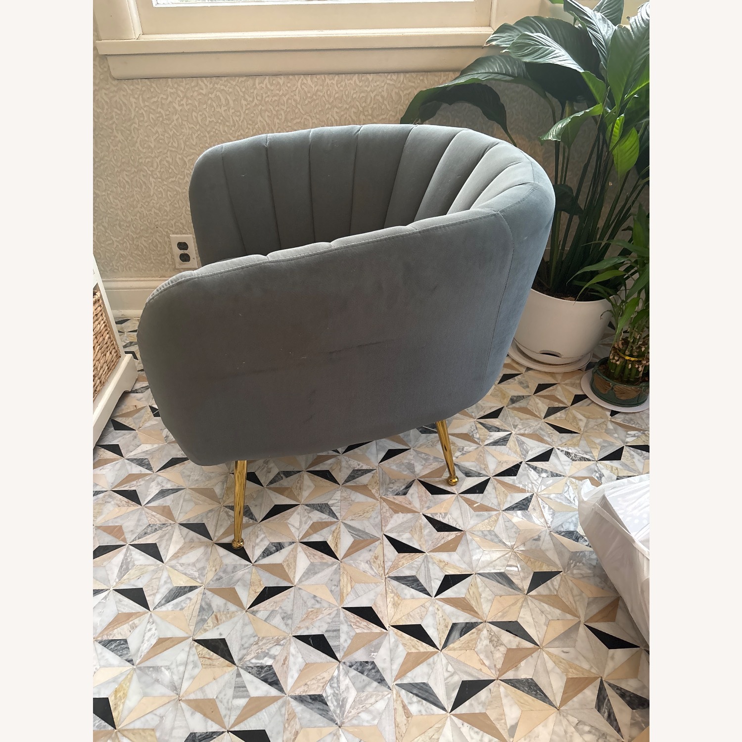 Blue Velvet Accent Chairs - image-6