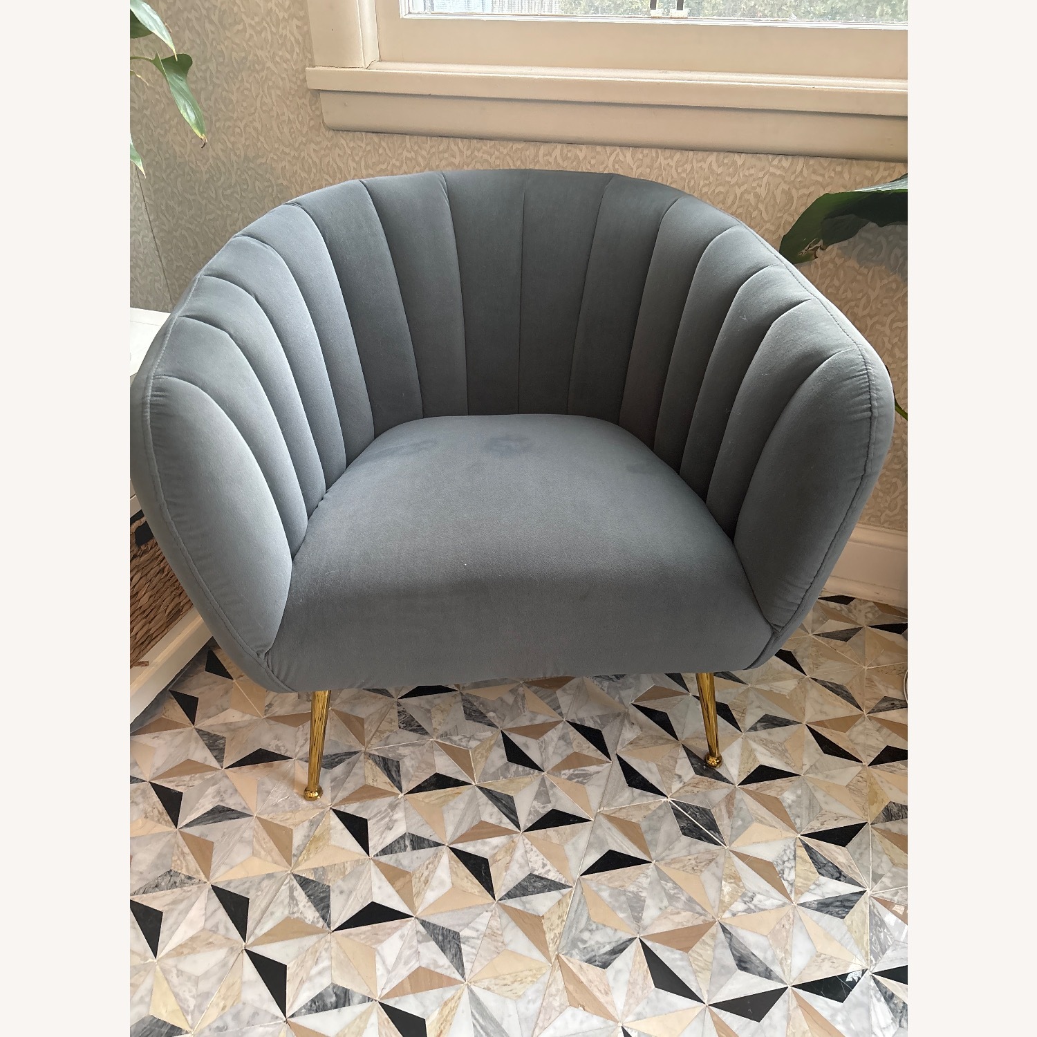 Blue Velvet Accent Chairs - image-3