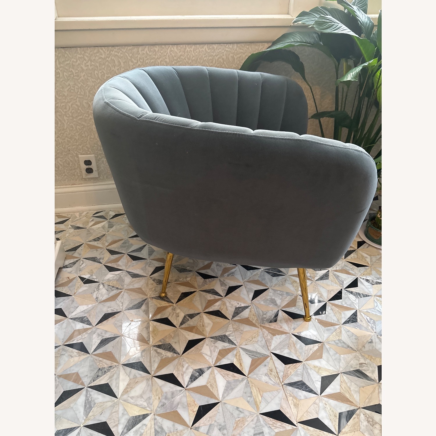 Blue Velvet Accent Chairs - image-4