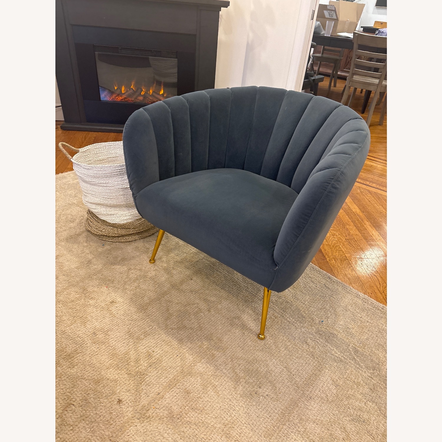 Blue Velvet Accent Chairs - image-0