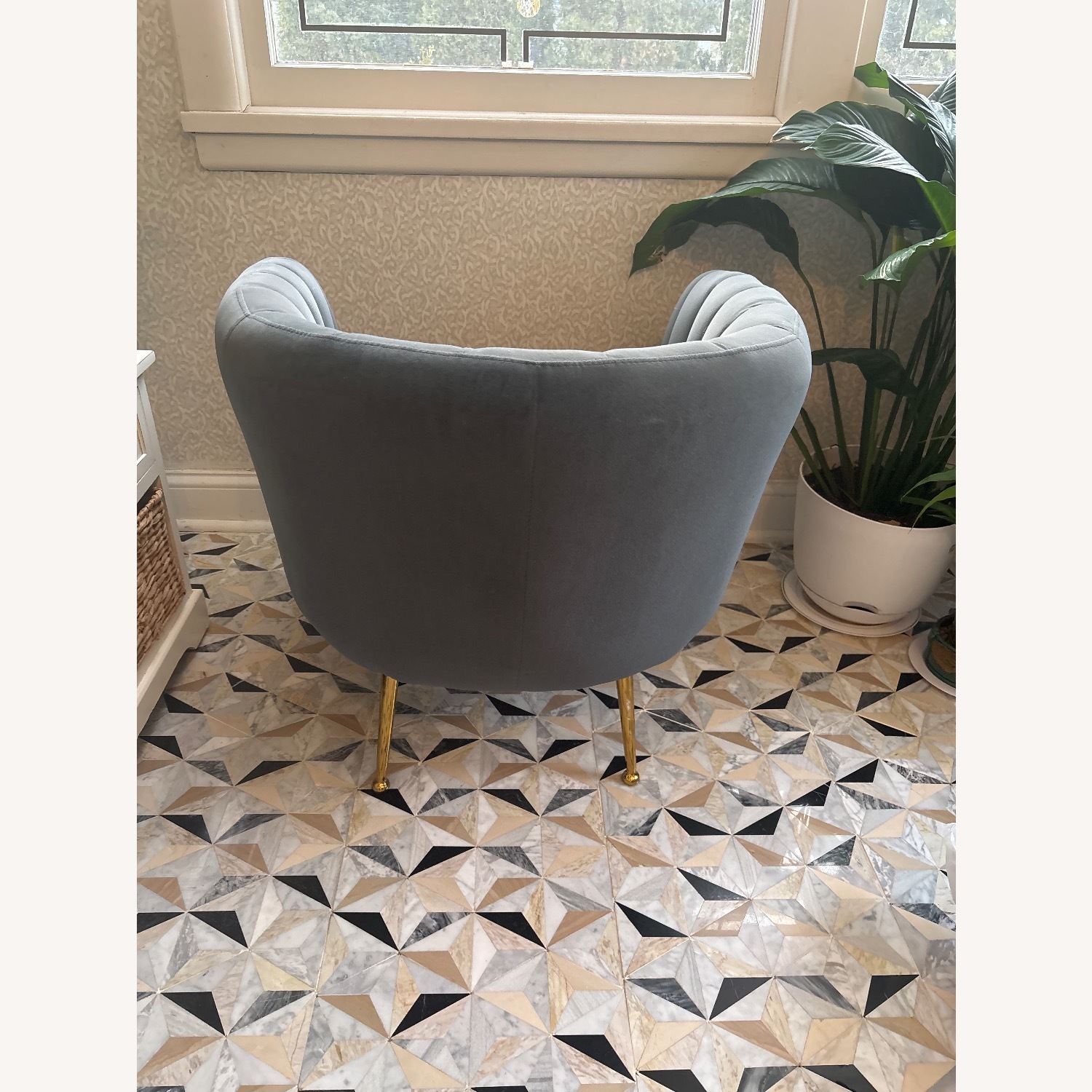 Blue Velvet Accent Chairs - image-5