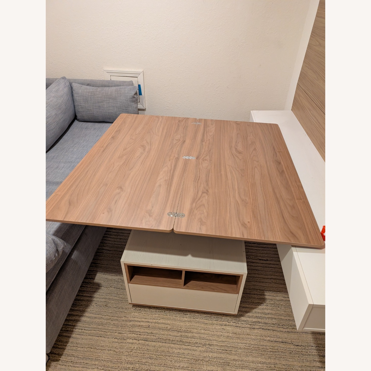 Wayfair Flip Top White Wood Coffee Table - image-3