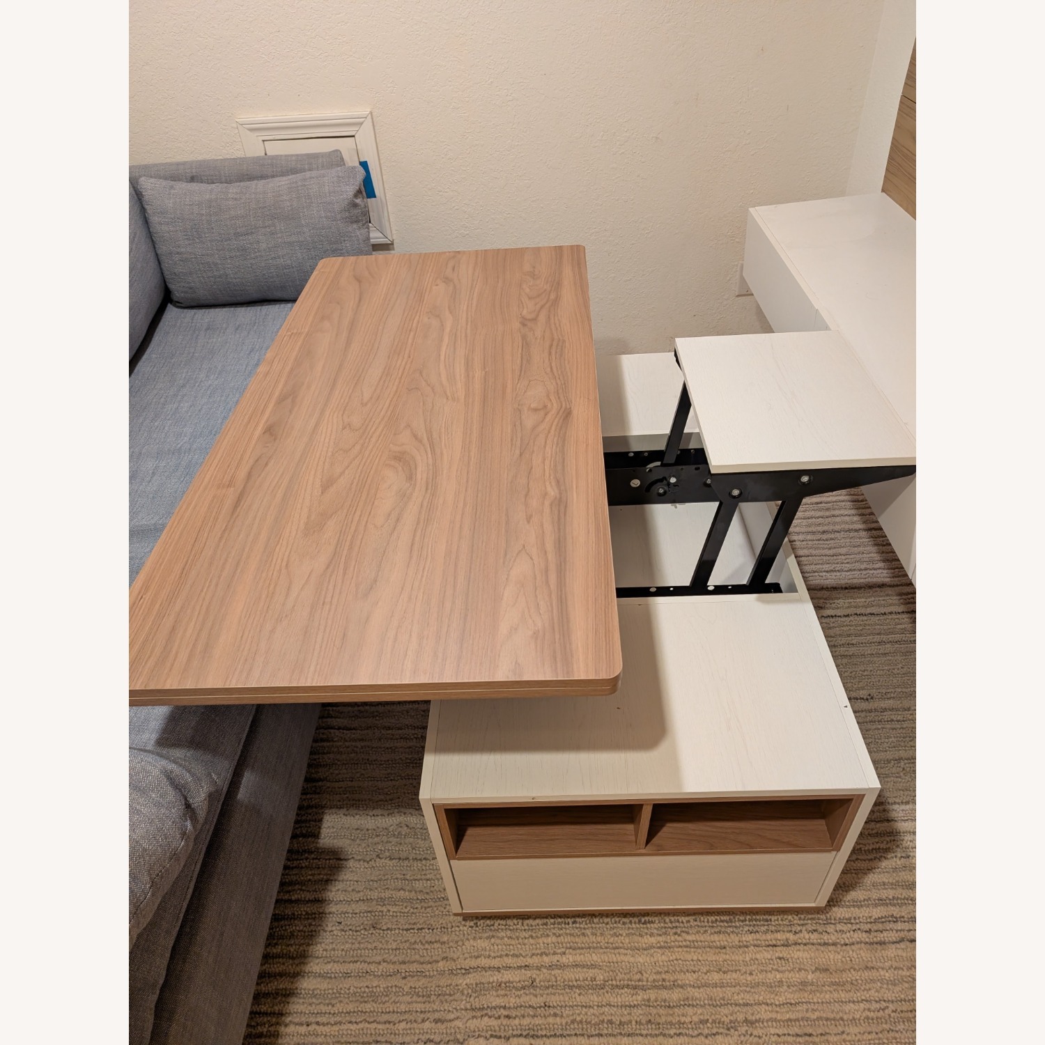 Wayfair Flip Top White Wood Coffee Table - image-2