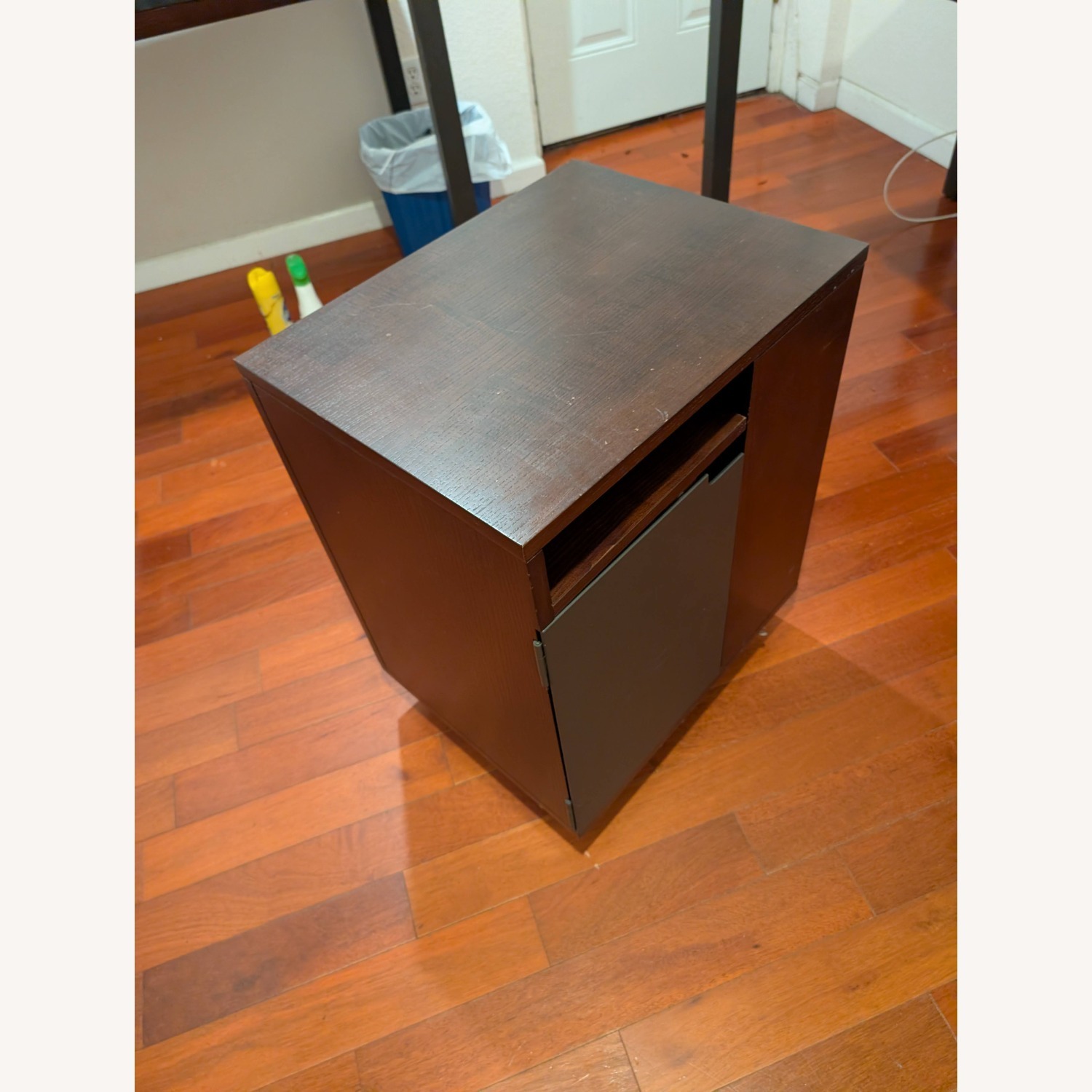 Dark Brown Wood Bar Cart - image-2