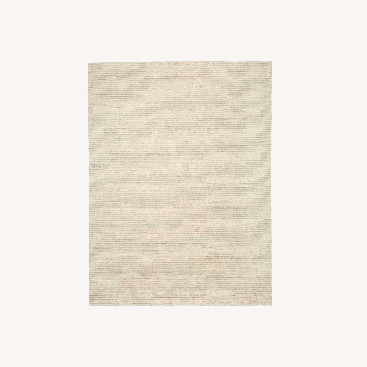West Elm Light Gray Wool Area Rug 5' x 8' - image-0